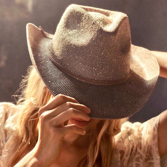 Anthropologie Sparkle Cowboy Rancher Hat